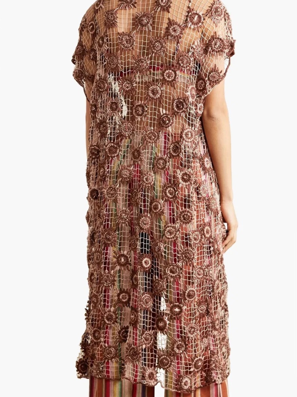 Miguelina Soleil Crocheted Cotton Robe msrp$930